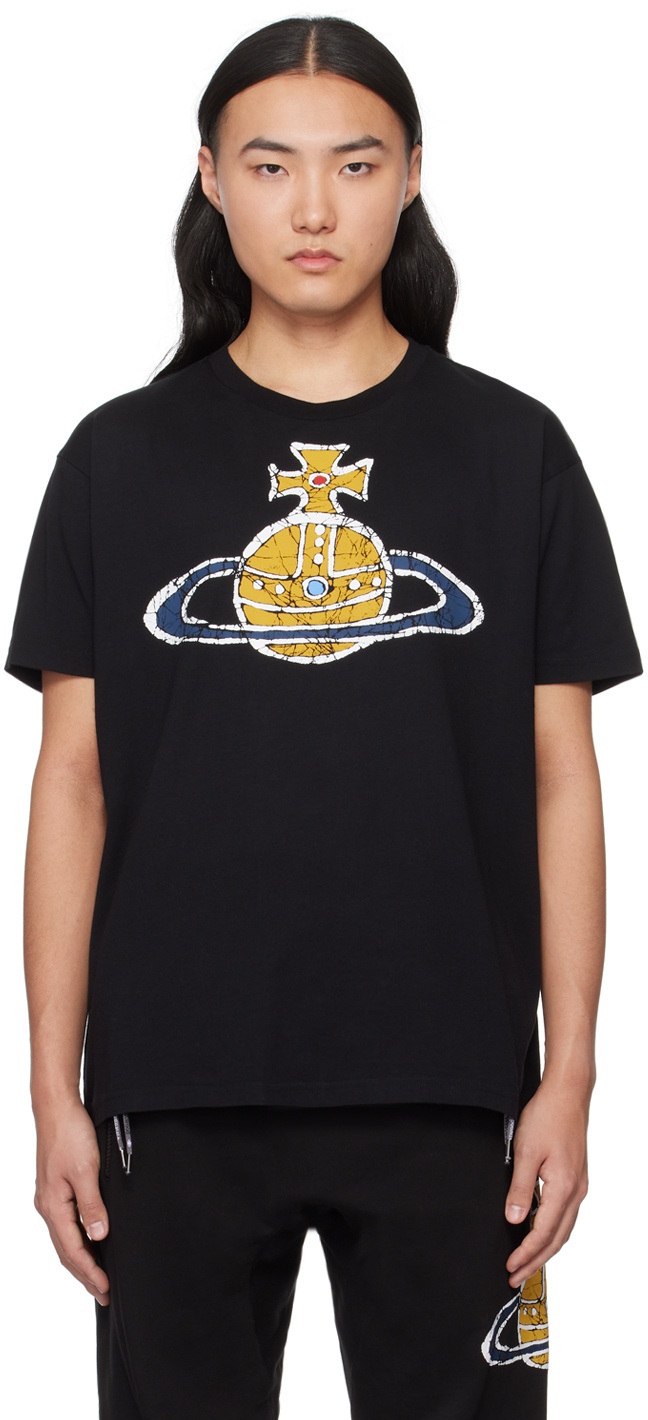【VIVIENNE WESTWOOD】Time Machine T-Shirt Black Vivienne Westwood Black Time Machine T-Shirt | ssense