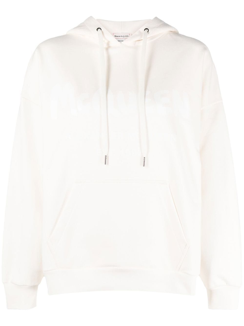 logo-print drawstring hoodie - 1