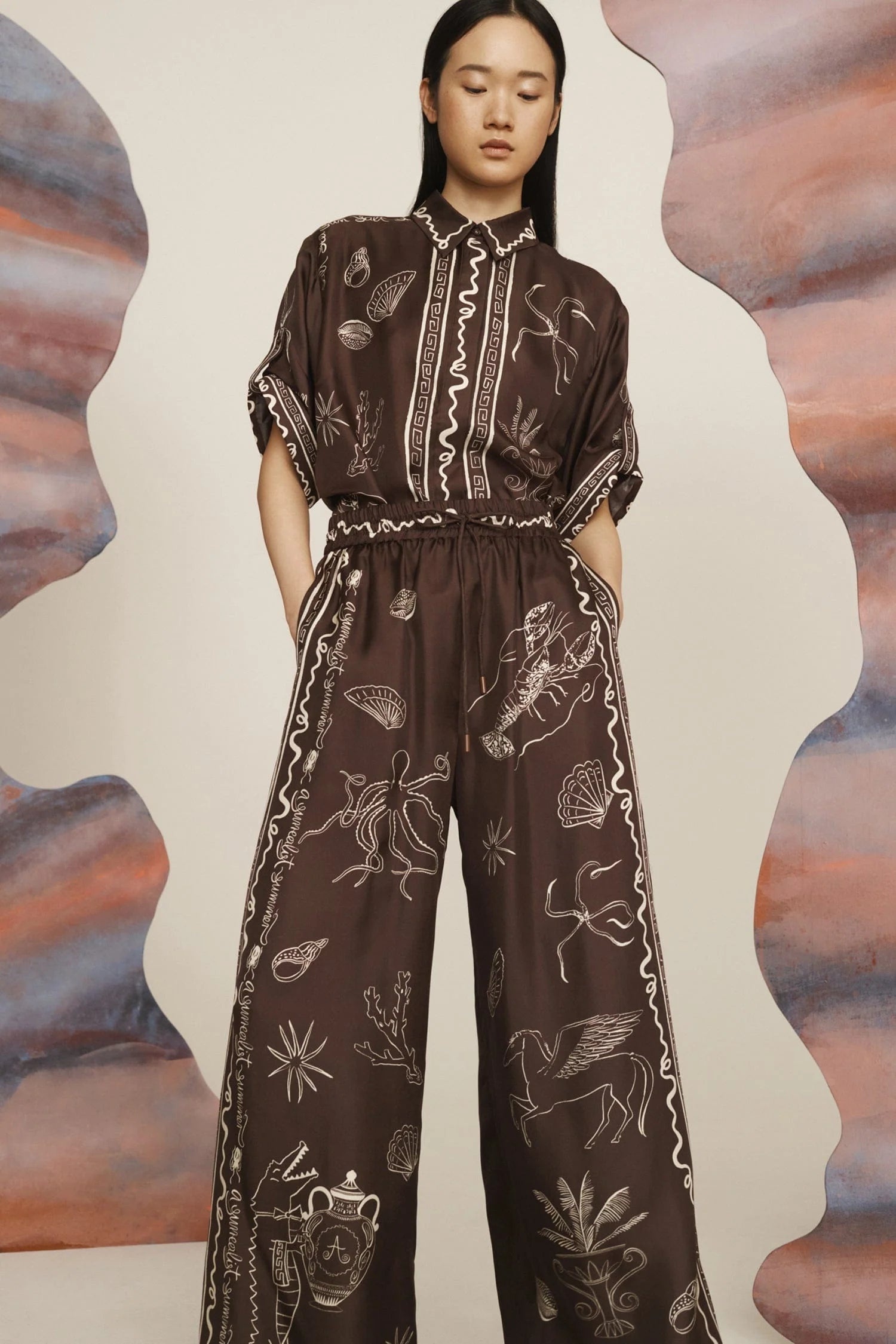 Sammy Silk Shirt Chocolate - 4
