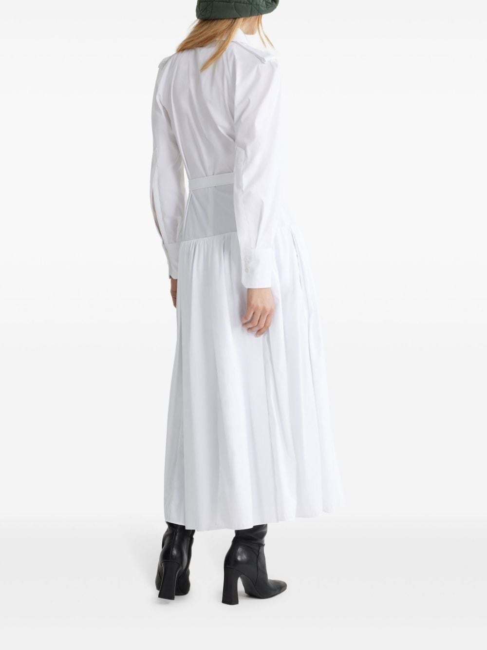cotton maxi shirt dress - 3