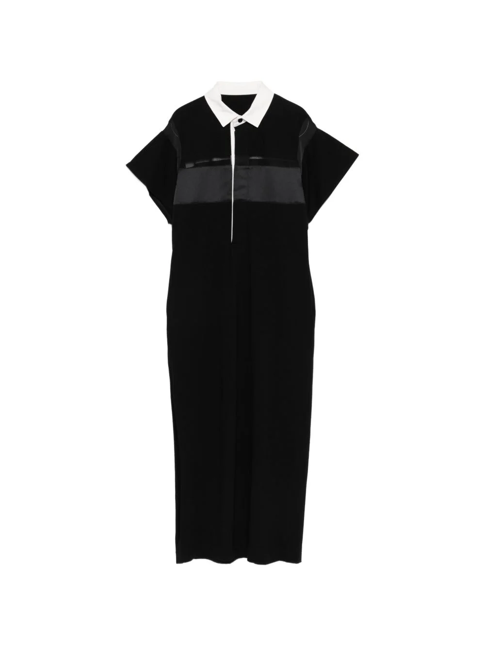 polo-collar midi dress - 1