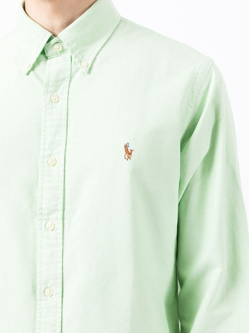 logo-embroidered shirt 5