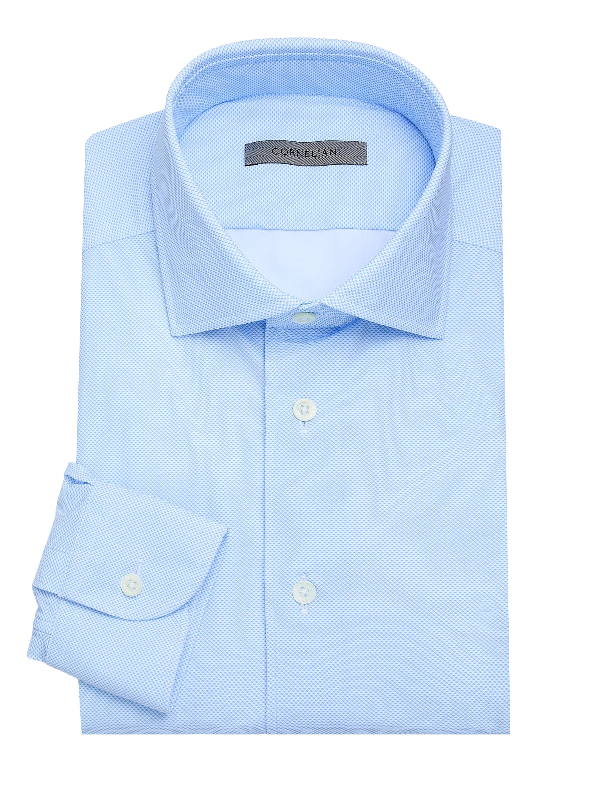 Men's Performance Stretch-Nylon Shirt - Light Blue Micro - 1