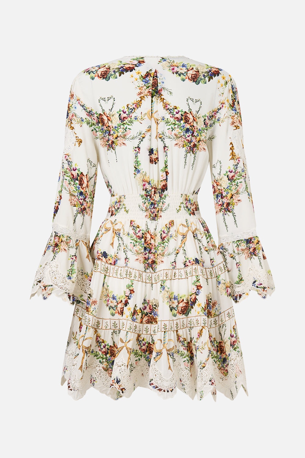 TIERED DRESS WITH RUFFLE FRILL SLEEVES - 8