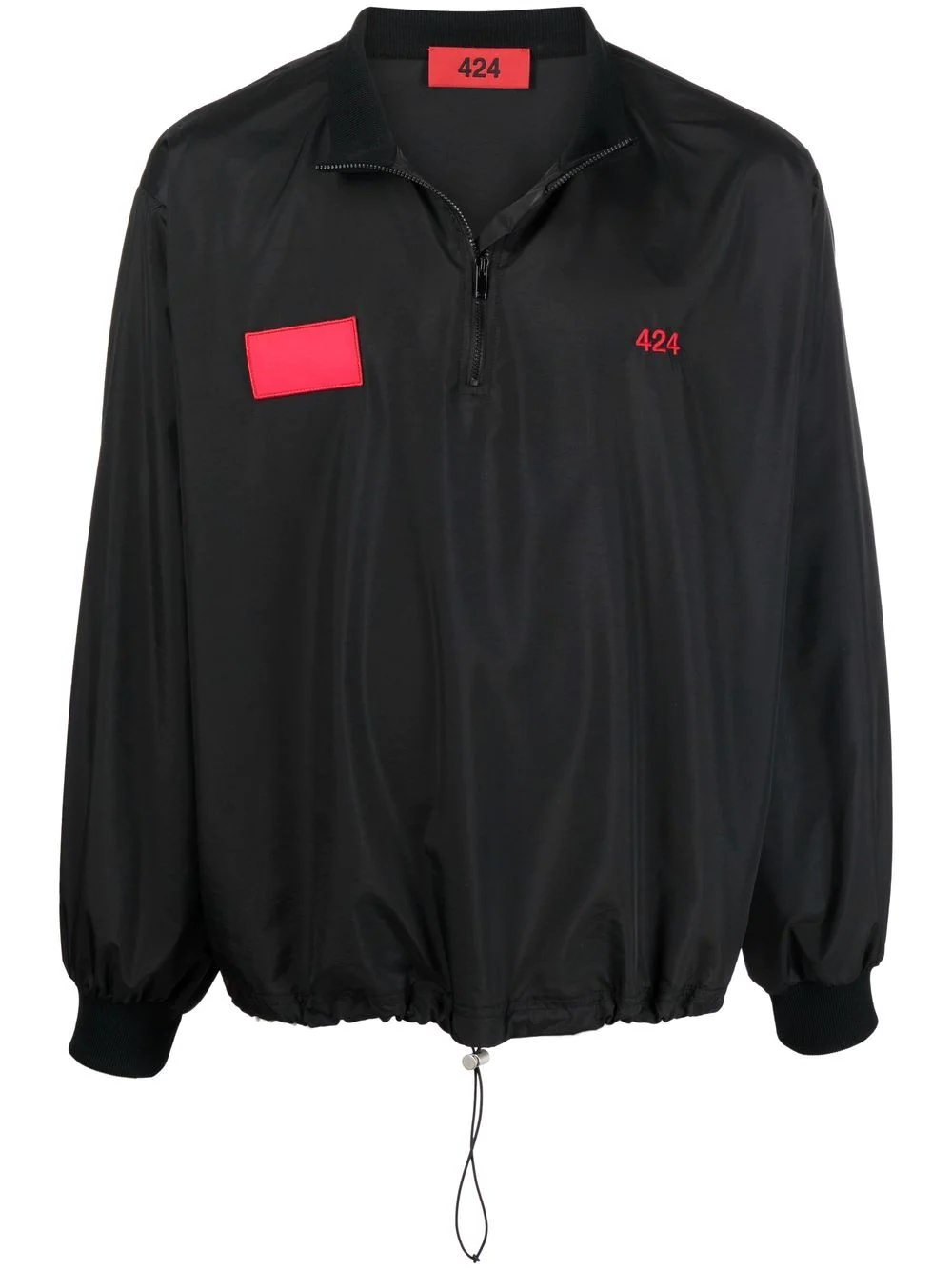 logo-embroidered windbreaker jacket - 1