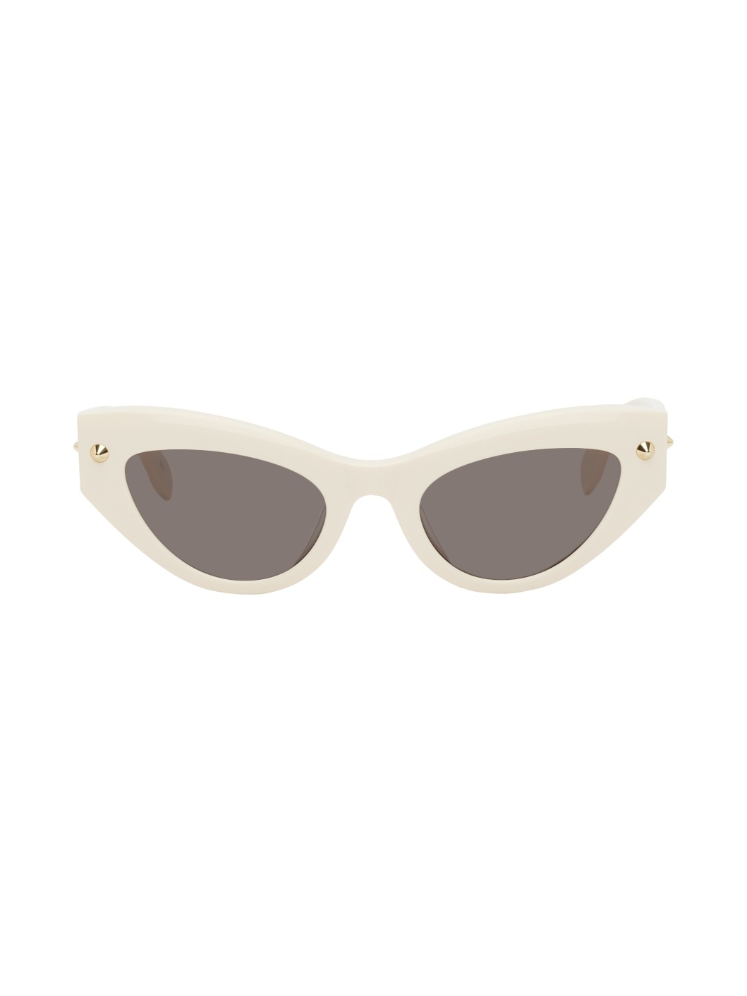 Alexander McQueen Off-White Spike Studs Sunglasses ssense