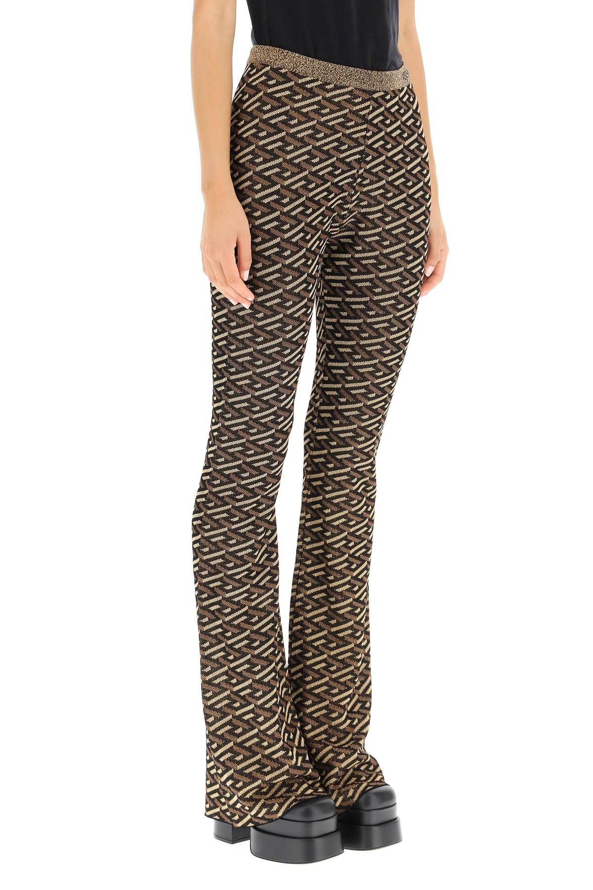 LA GRECA JACQUARD LUREX KNIT TROUSERS - 3