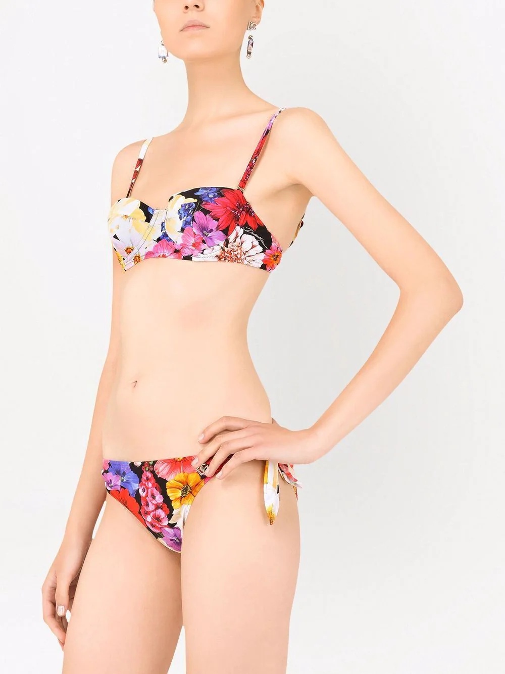 floral-print balconette bikini - 3