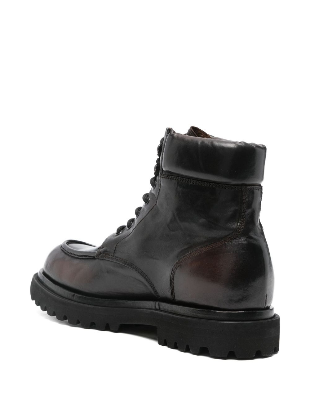 lace-up leather boots - 3