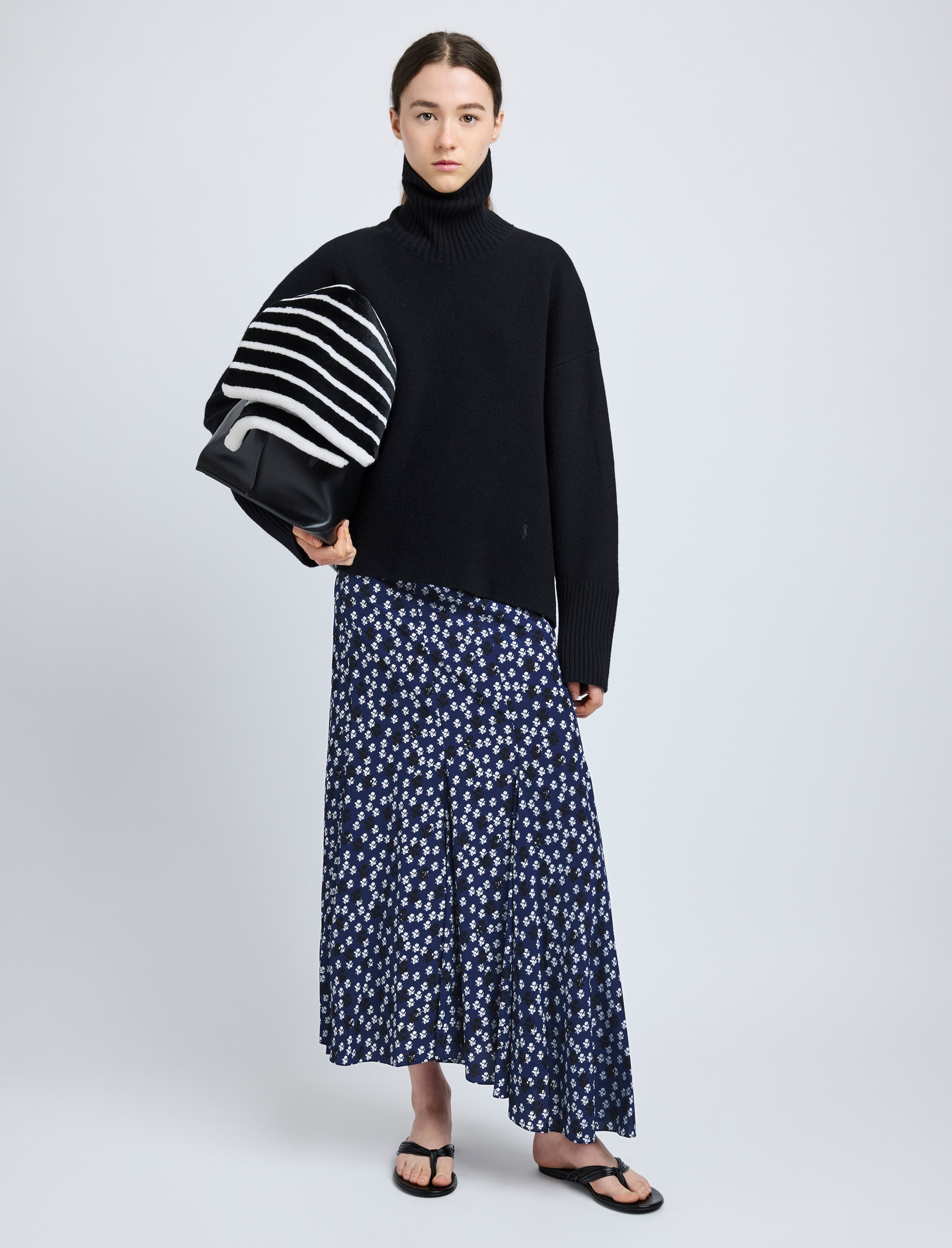 Joelle Skirt in Printed Silk Viscose - 2