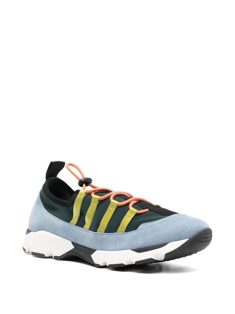 Marni striped lace-up sneakers outlook