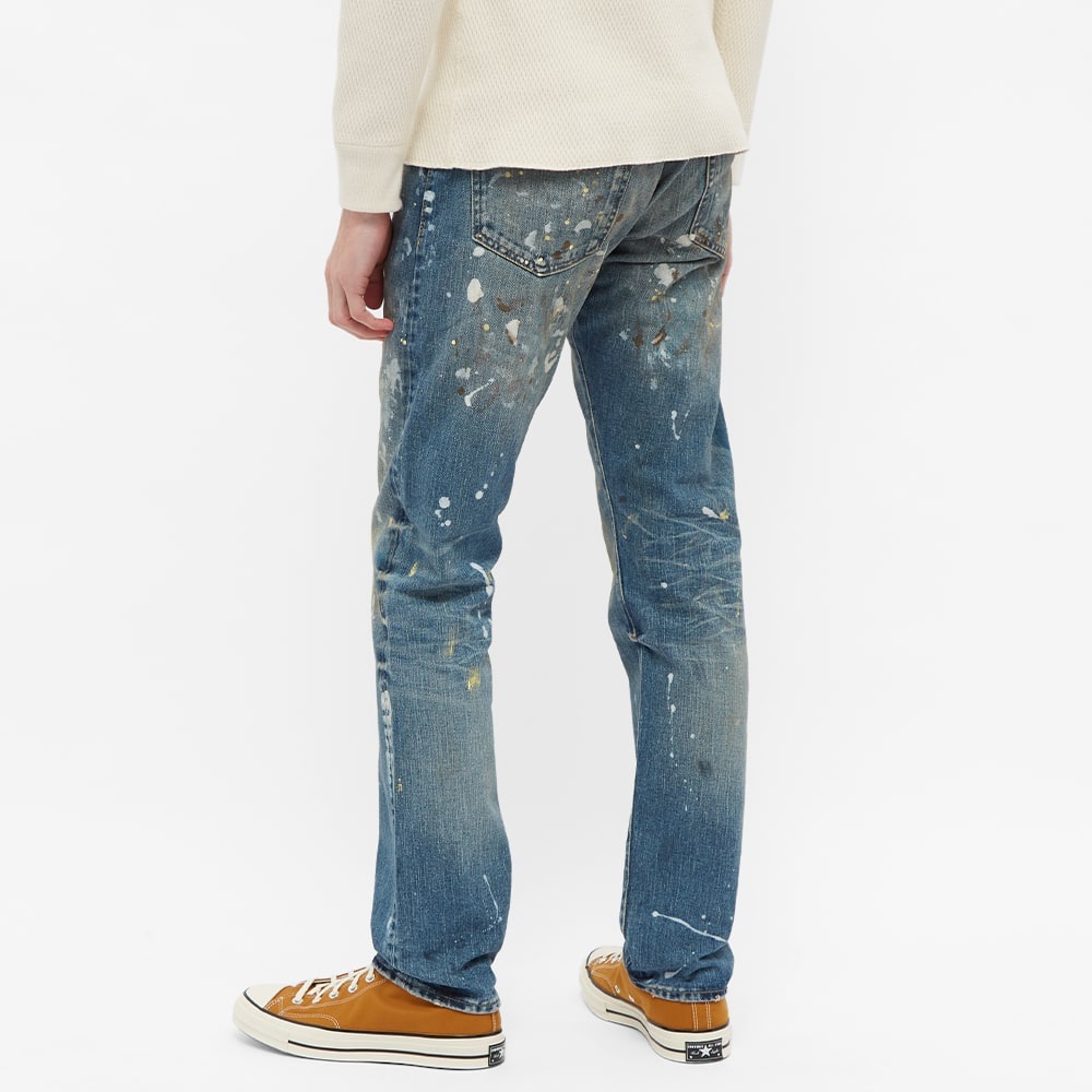 RRL Slim Fit Paint Splatter Jean - 7