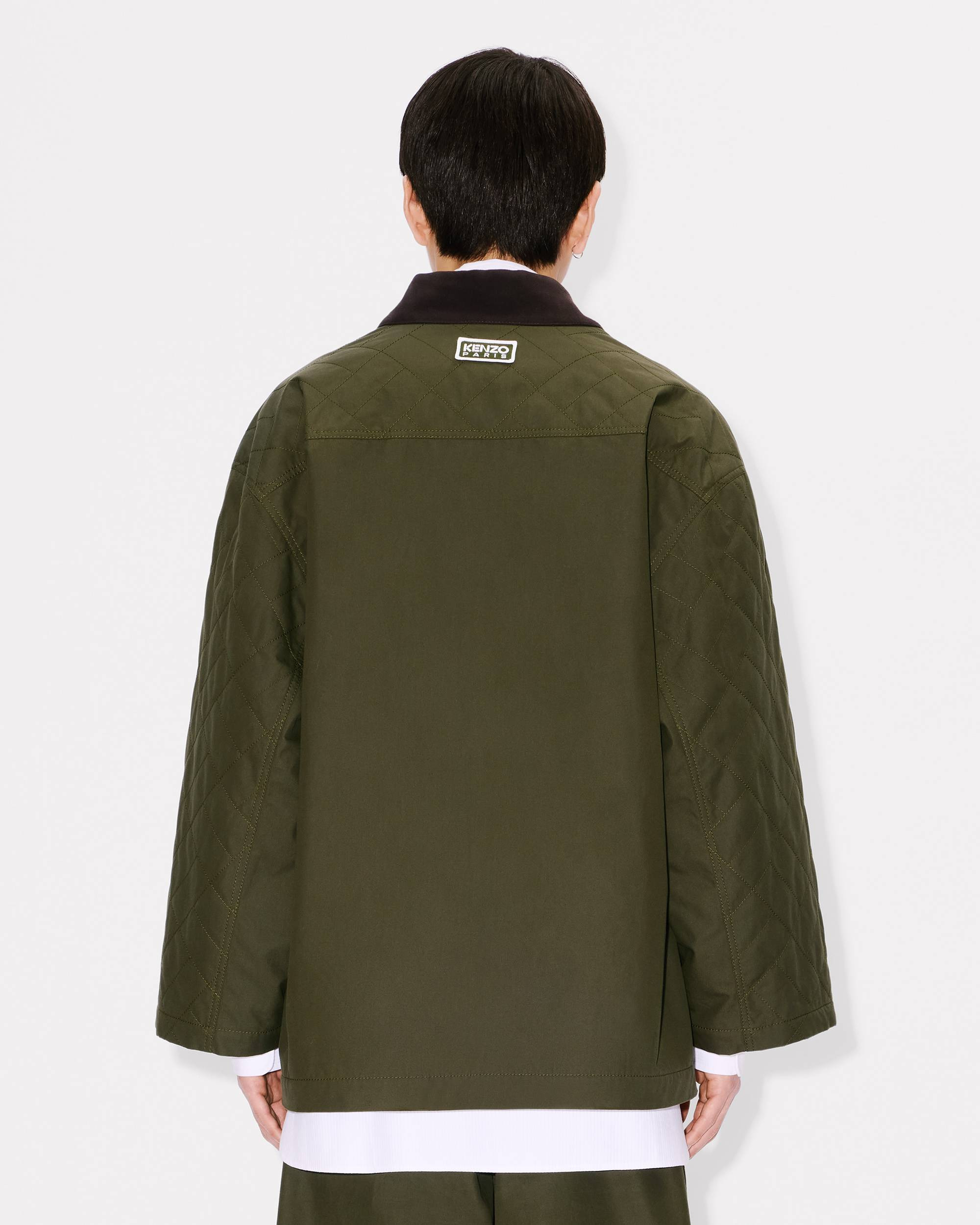 'KENZO Weave' kimono coat in cotton - 5