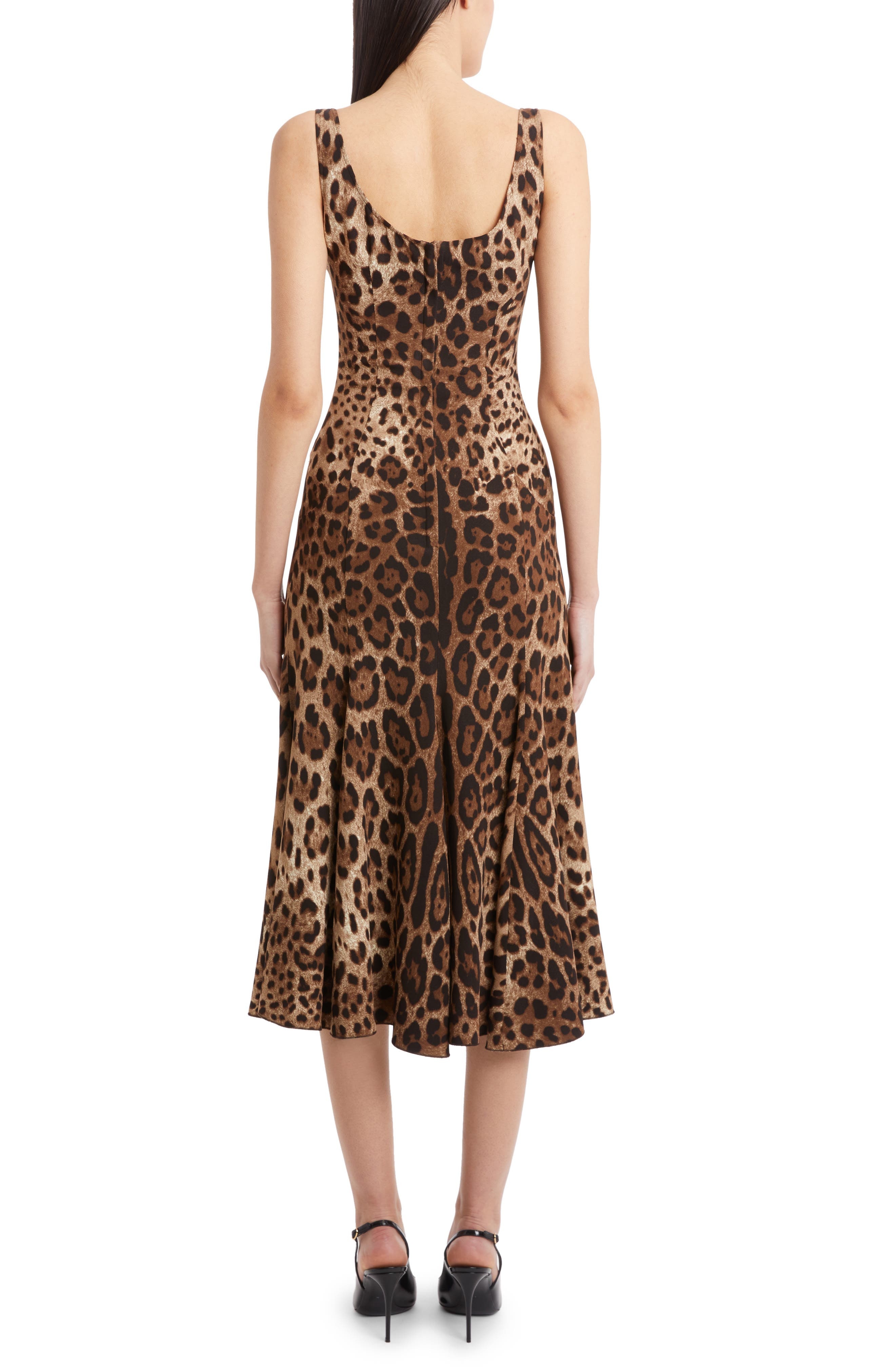 Leopard Print Cady Fit & Flare Dress - 2