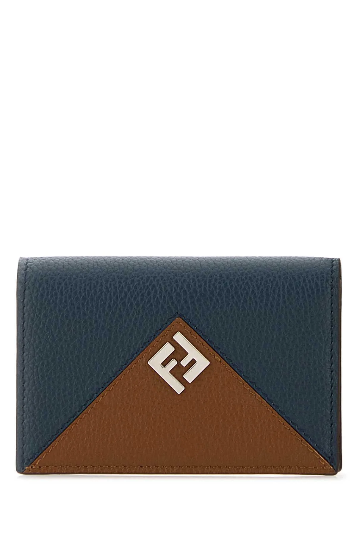 Fendi Men Navy Blue Leather Card Holder - 1