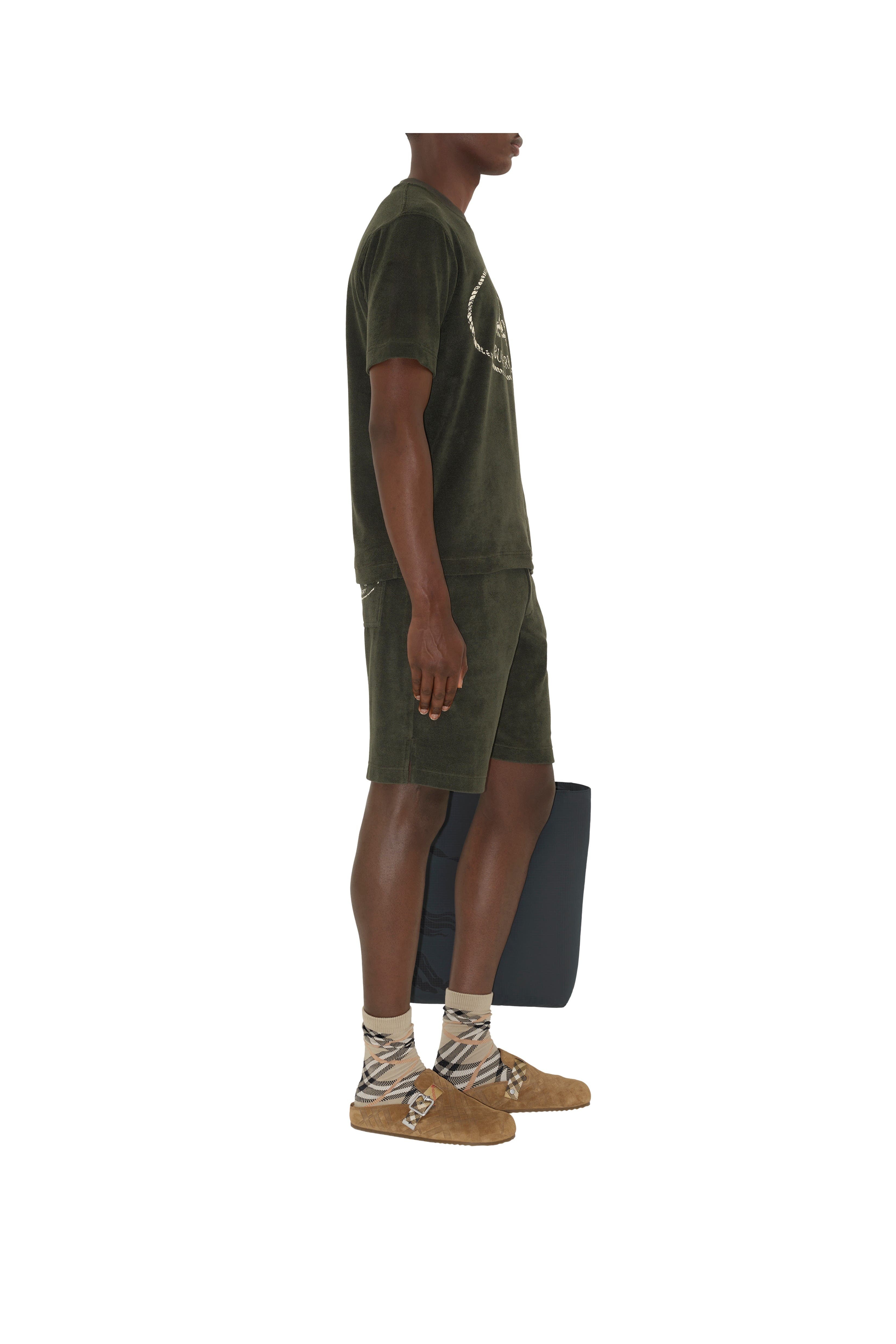 burberry Knight Stamp Towelling T-shirt in Shale Green at Nordstrom - 3
