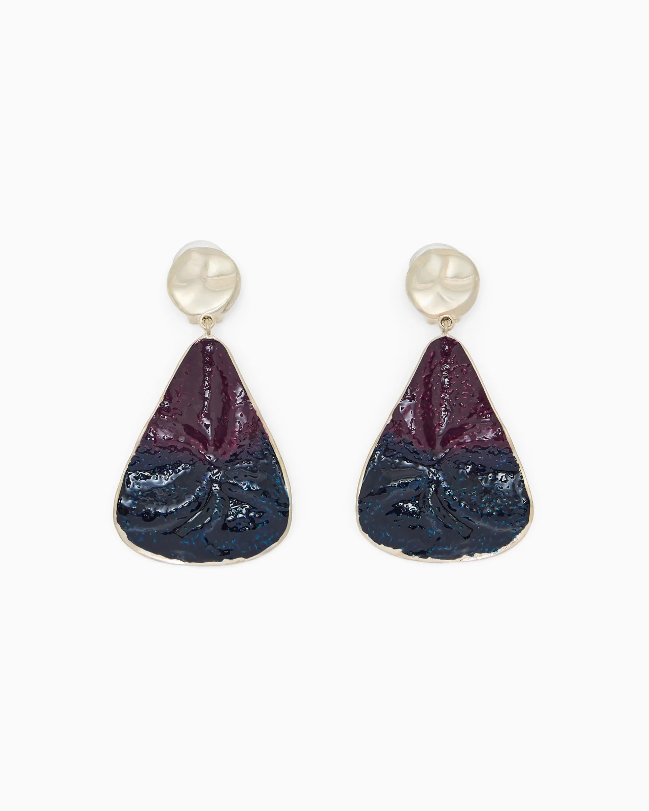 EARRINGS IN TIN ALLOY WITH BRASS AND ENAMEL - 1