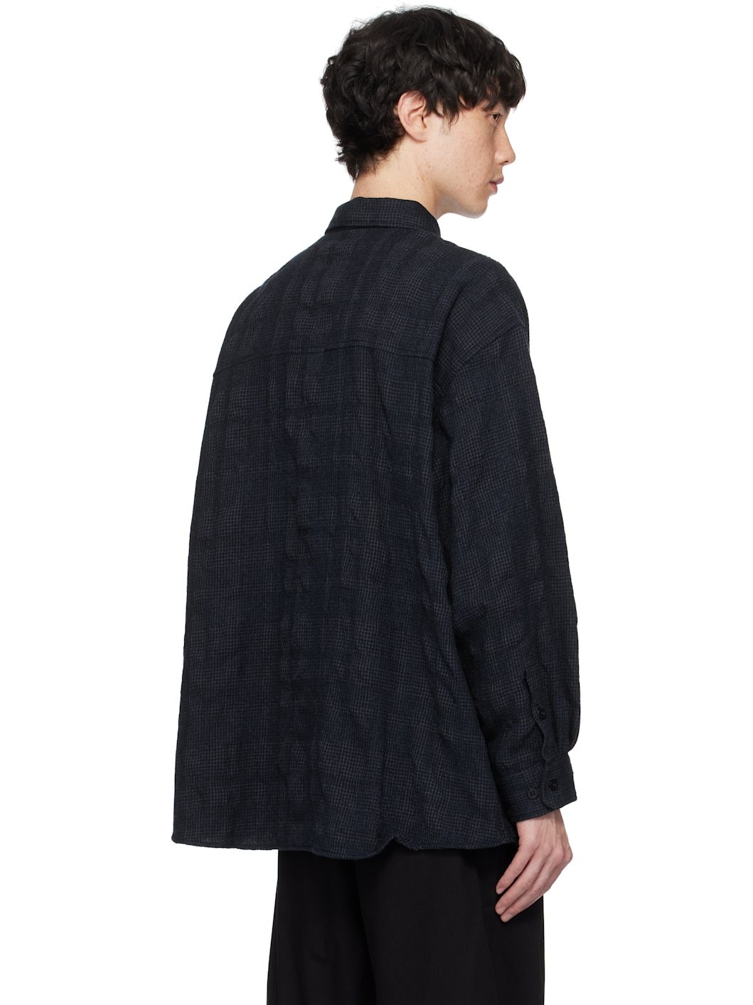 Navy Check Shirt - 3