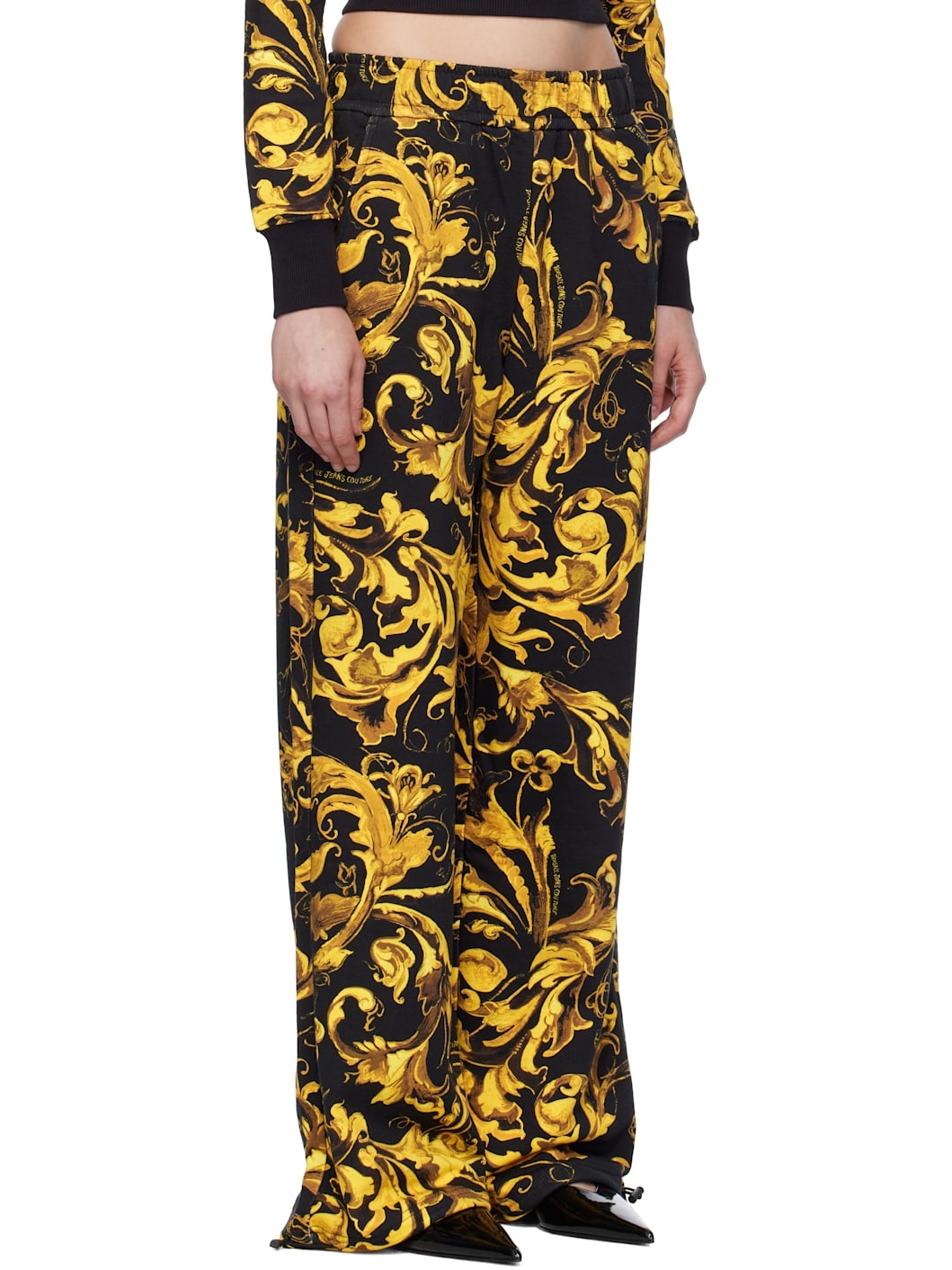 Black & Gold Barocco Lounge Pants - 2
