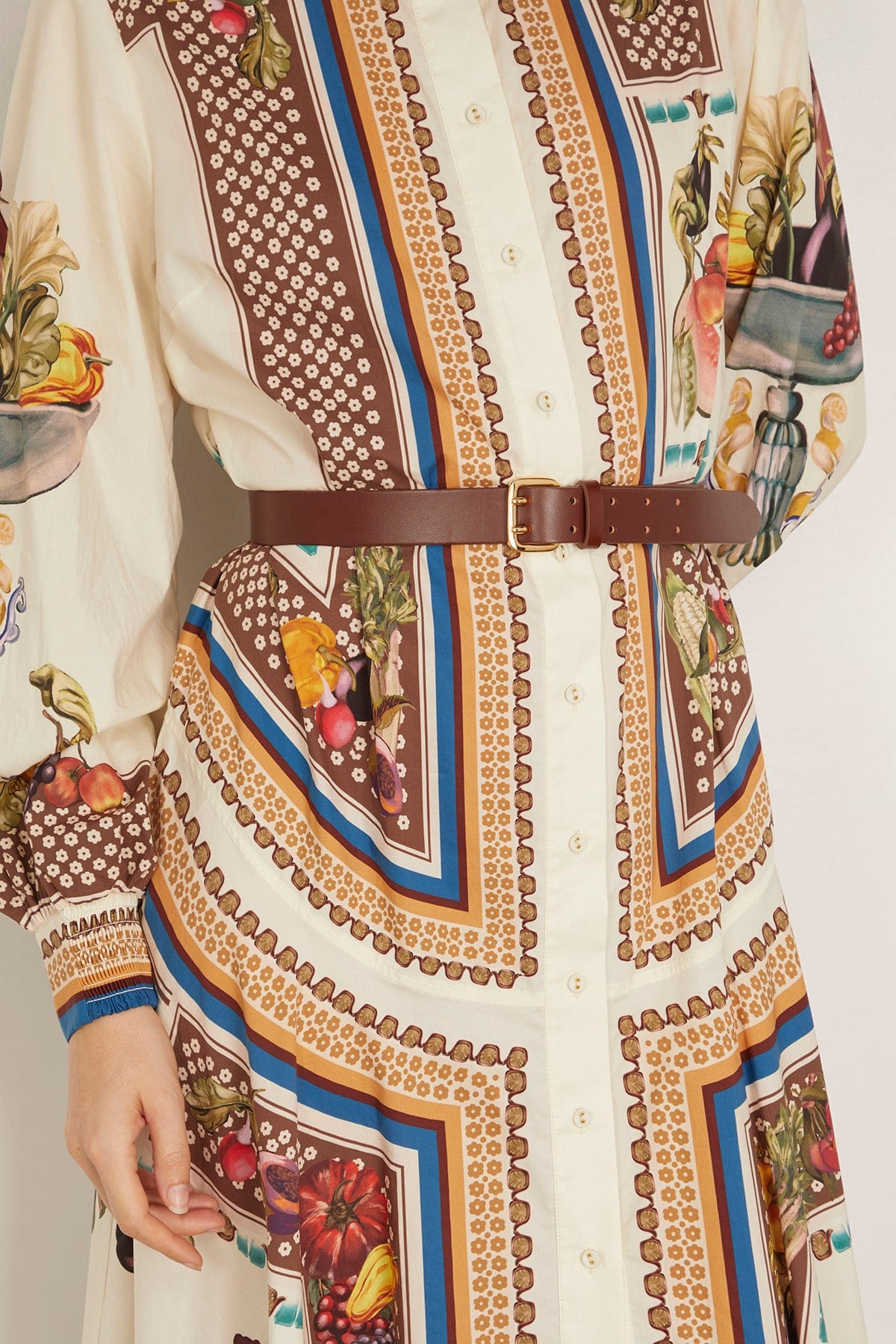 Mini Hutch Belt in Mahogany/Gold - 2