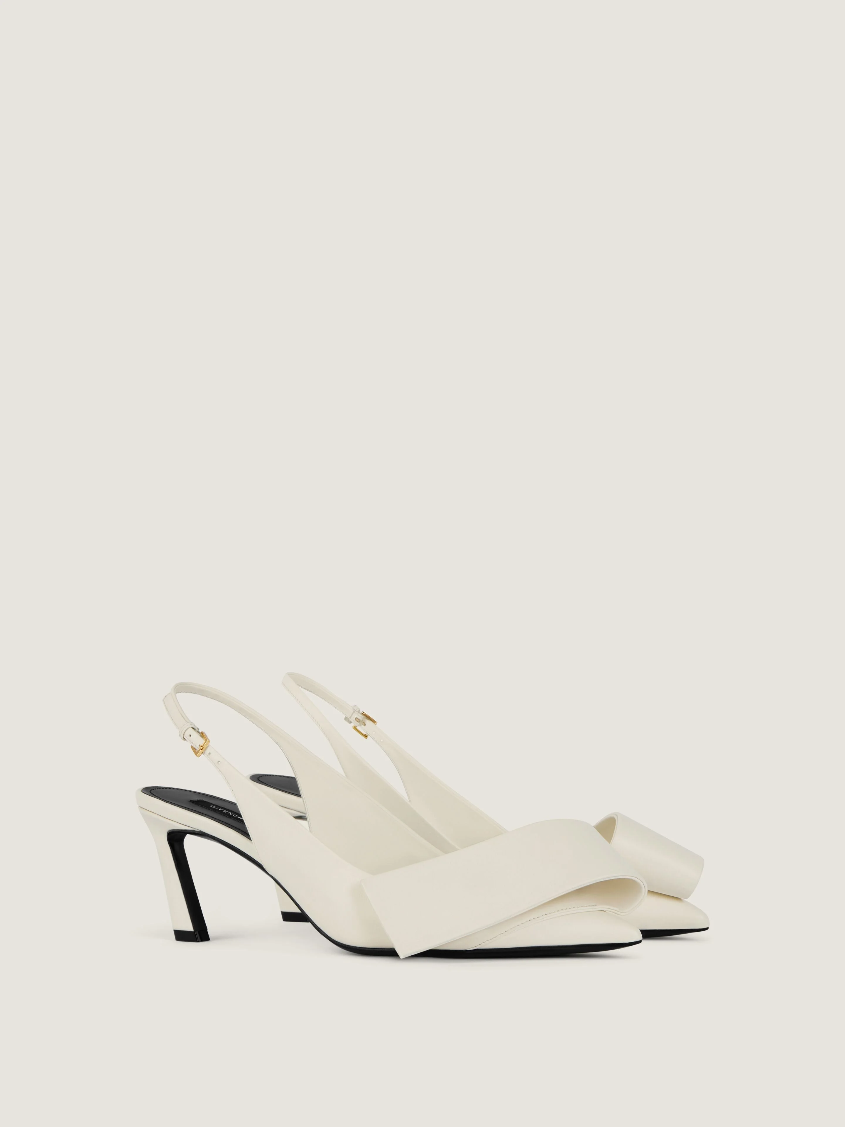 TWISTED RIBBON SLINGBACKS PUMPS IN LEATHER - 1