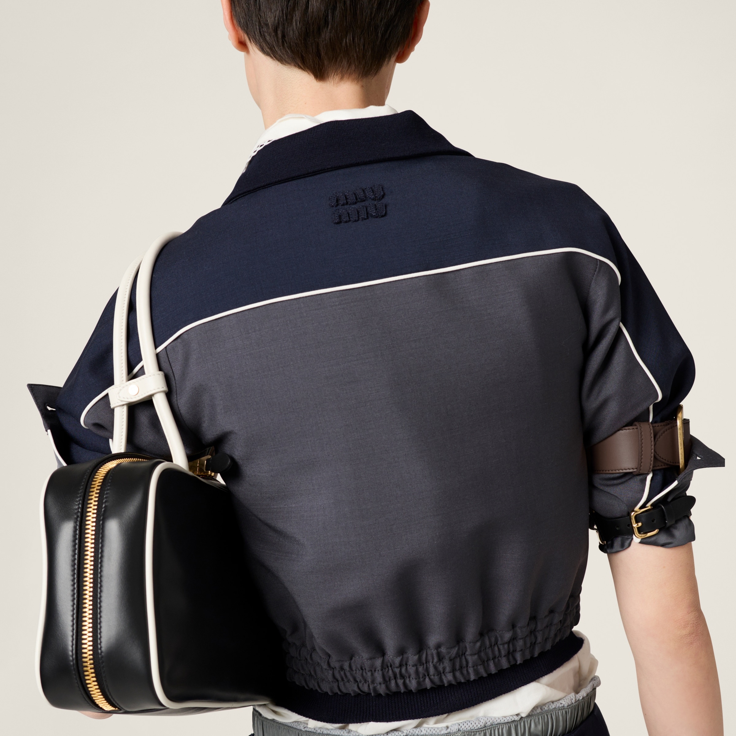 ブルゾン MIU MIU ML1200_163O_F0EVW KID MOHAIR ZIPPER BLOUSON Miu Miu Kid mohair zipper blouson jacket | REVERSIBLE