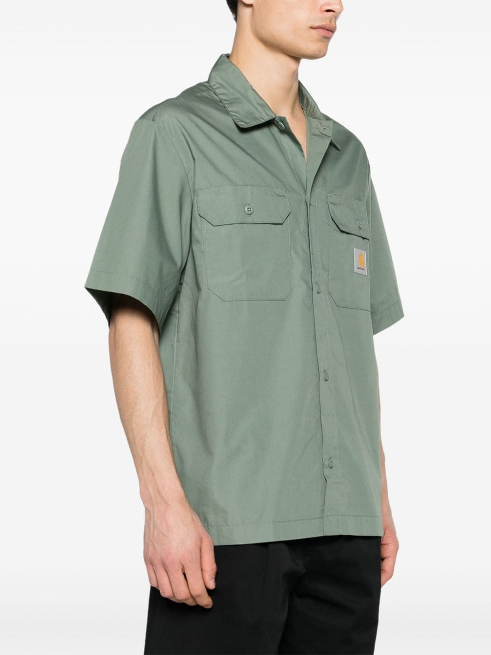 Craft logo-patch shirt - 3