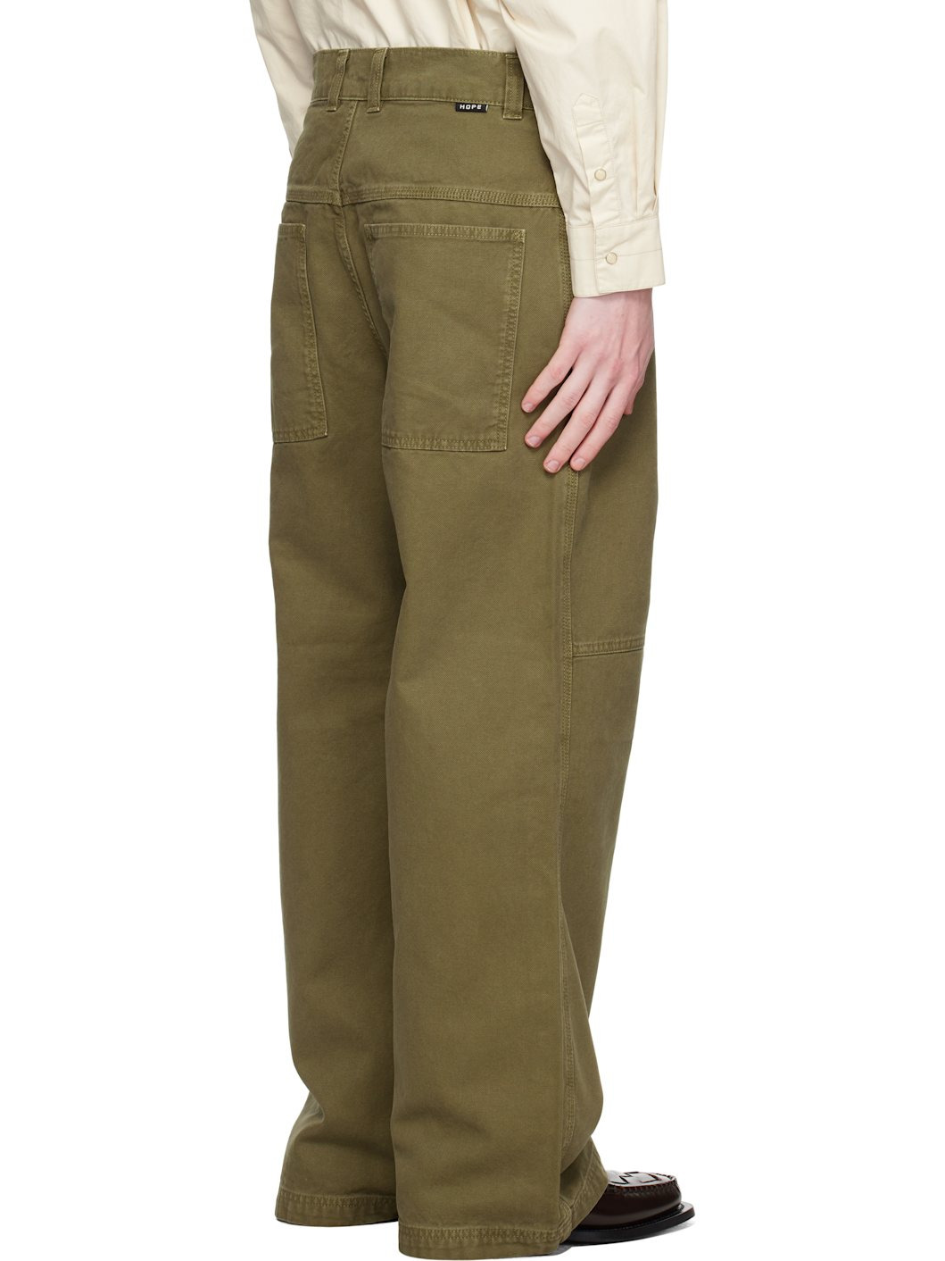 Khaki Workwear Trousers - 3