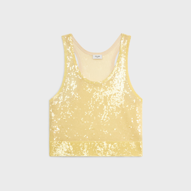EMBROIDERED TANK TOP IN SILK 1
