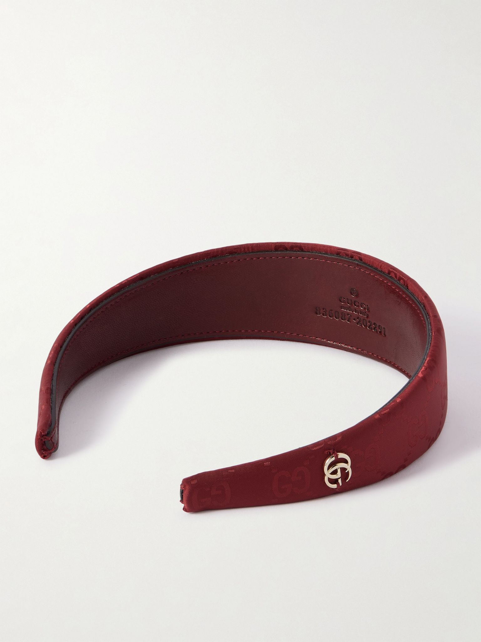 Embellished nylon-jacquard headband Burgundy - 3
