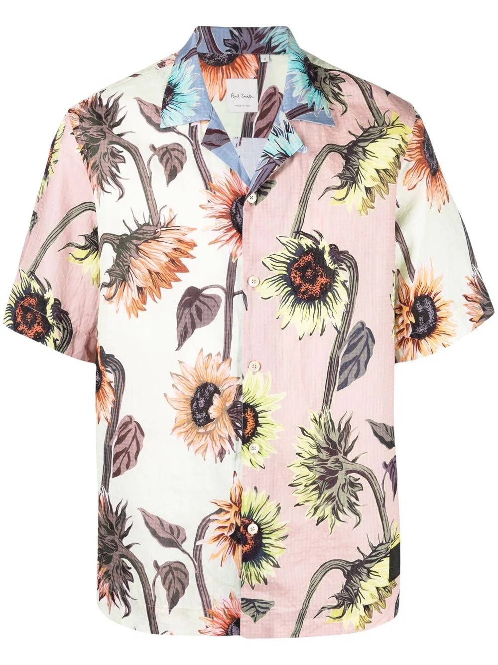 floral-print short-sleeved shirt - 1