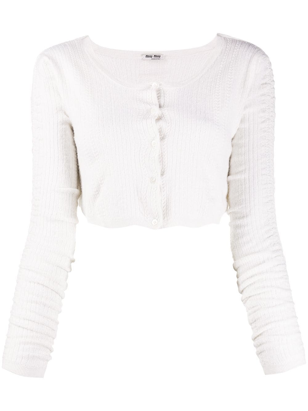 cropped knitted cardigan - 1