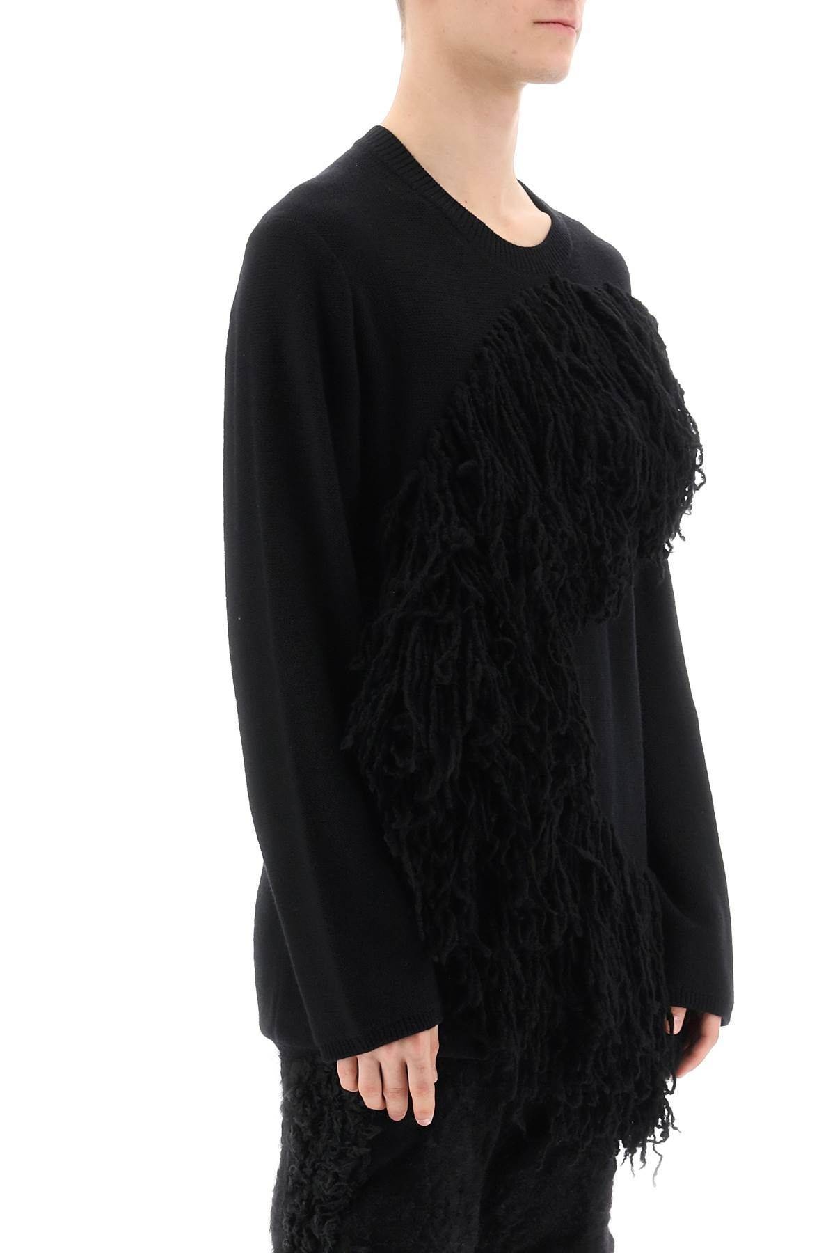 WOOL SWEATER WITH FRINGES - 3