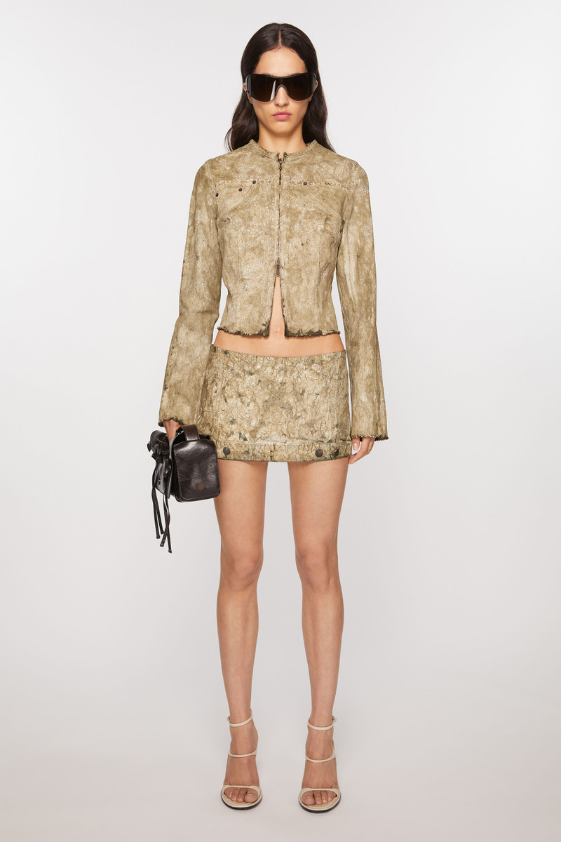 Acne Studios Micro denim skirt - Dark green/white outlook