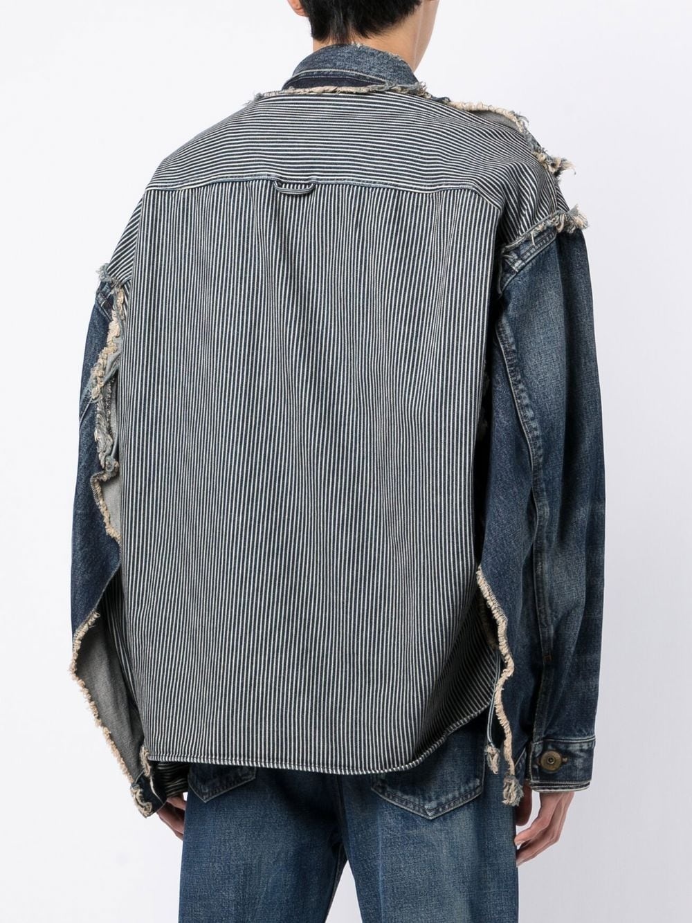 distressed denim jacket - 4