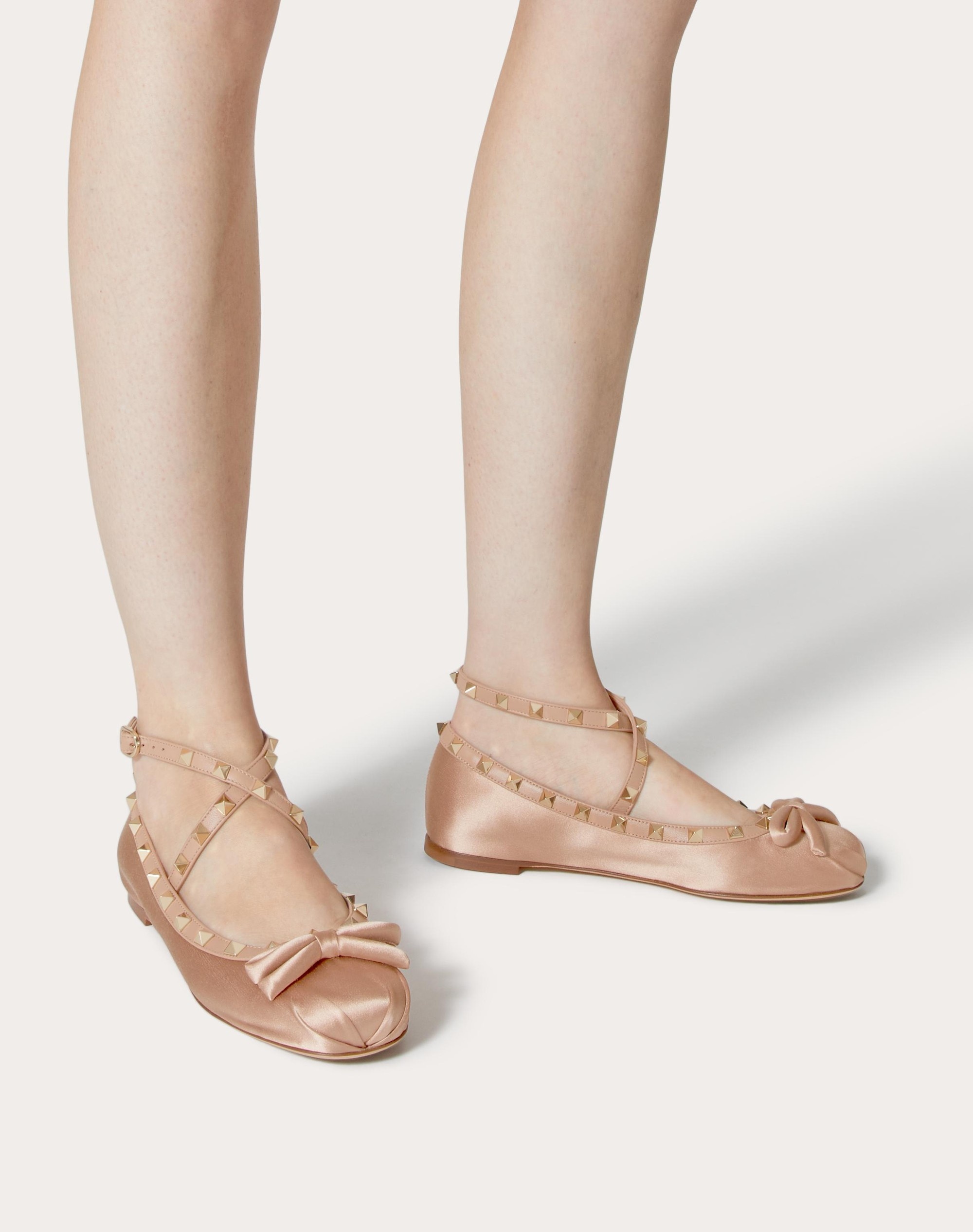 ROCKSTUD SATIN BALLERINA - 6