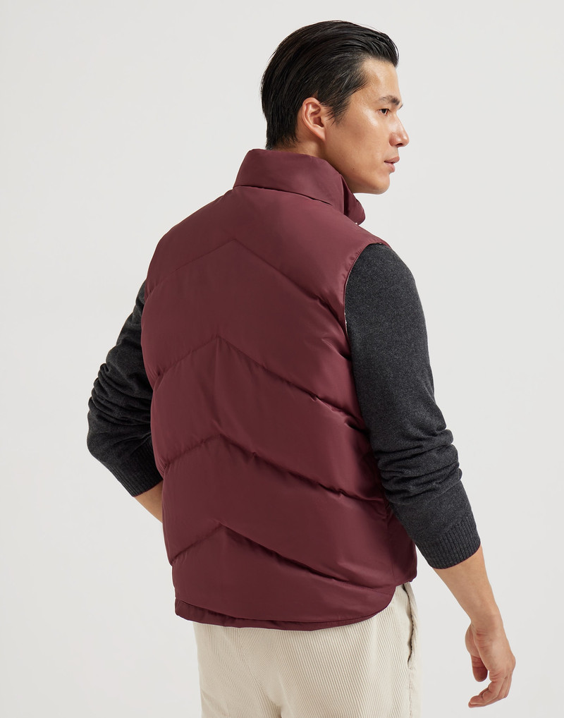 Brunello Cucinelli Techno satin down vest outlook