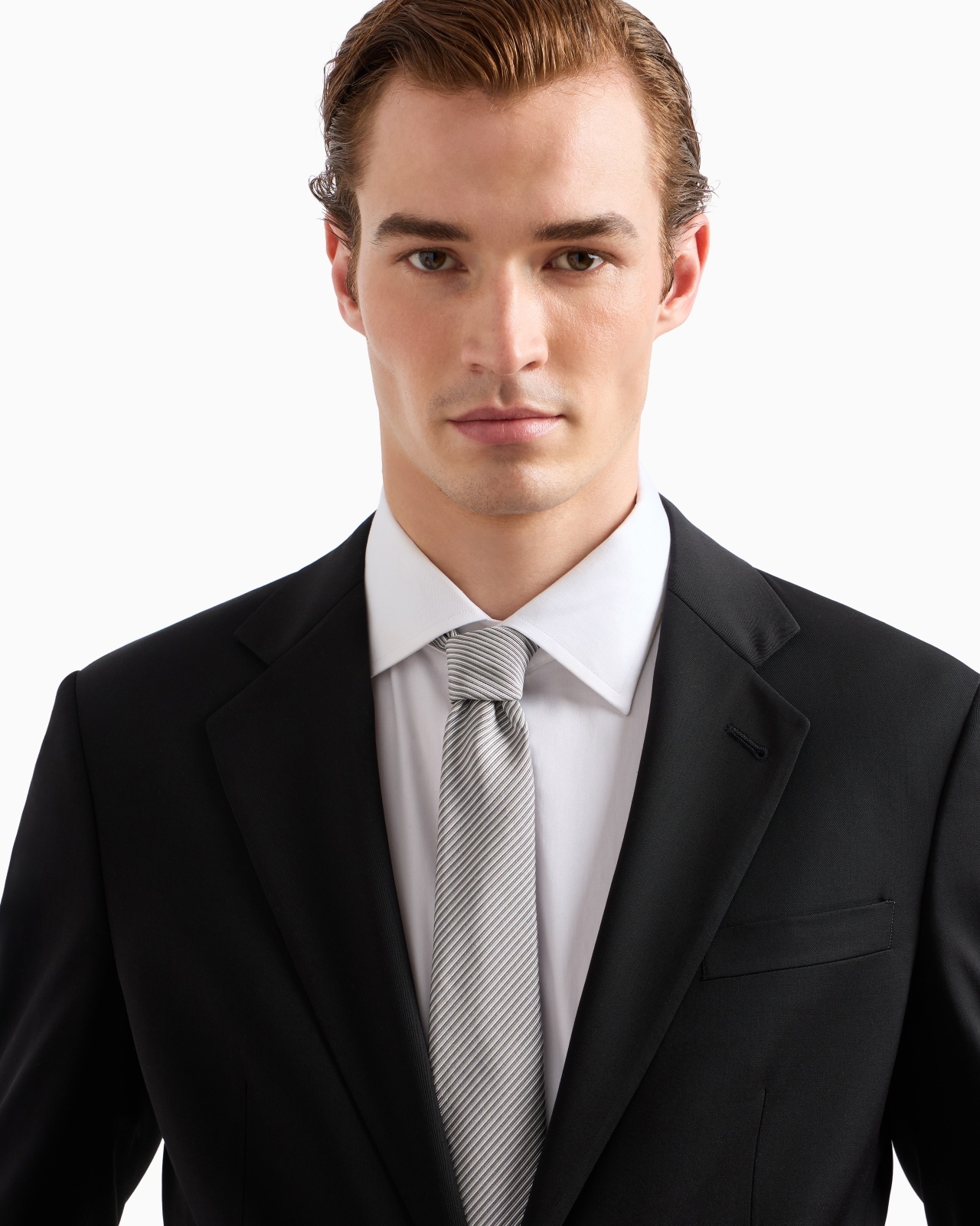 PURE SILK TIE WITH JACQUARD STRIPES - 3