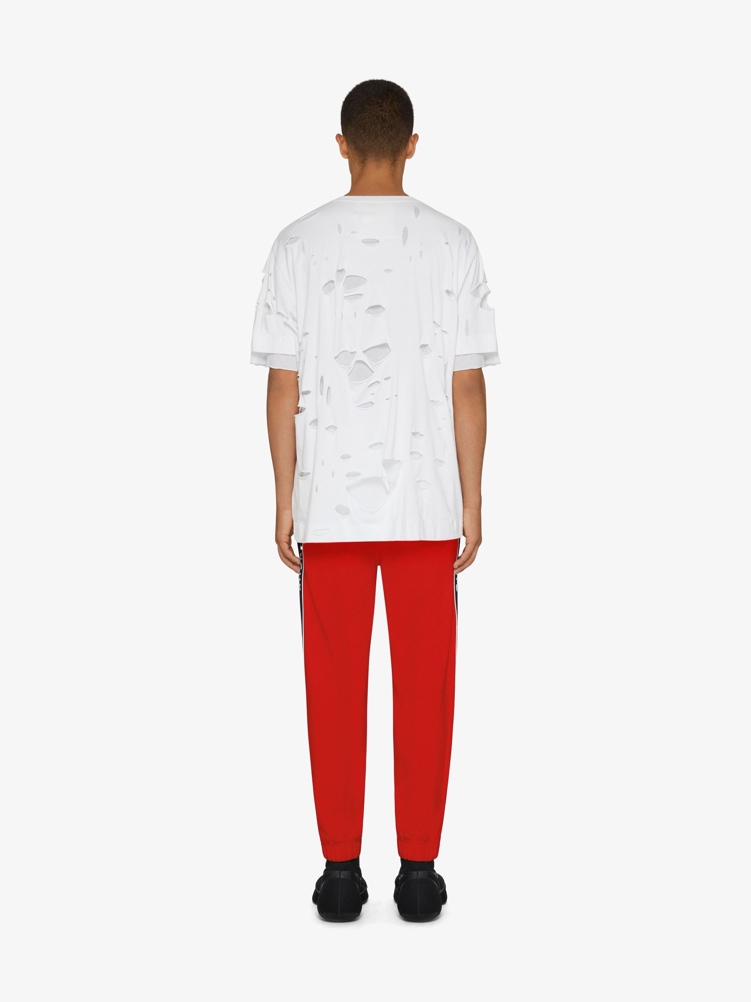 SLIM-FIT JOGGER PANTS IN JERSEY WITH GIVENCHY BANDS - 4