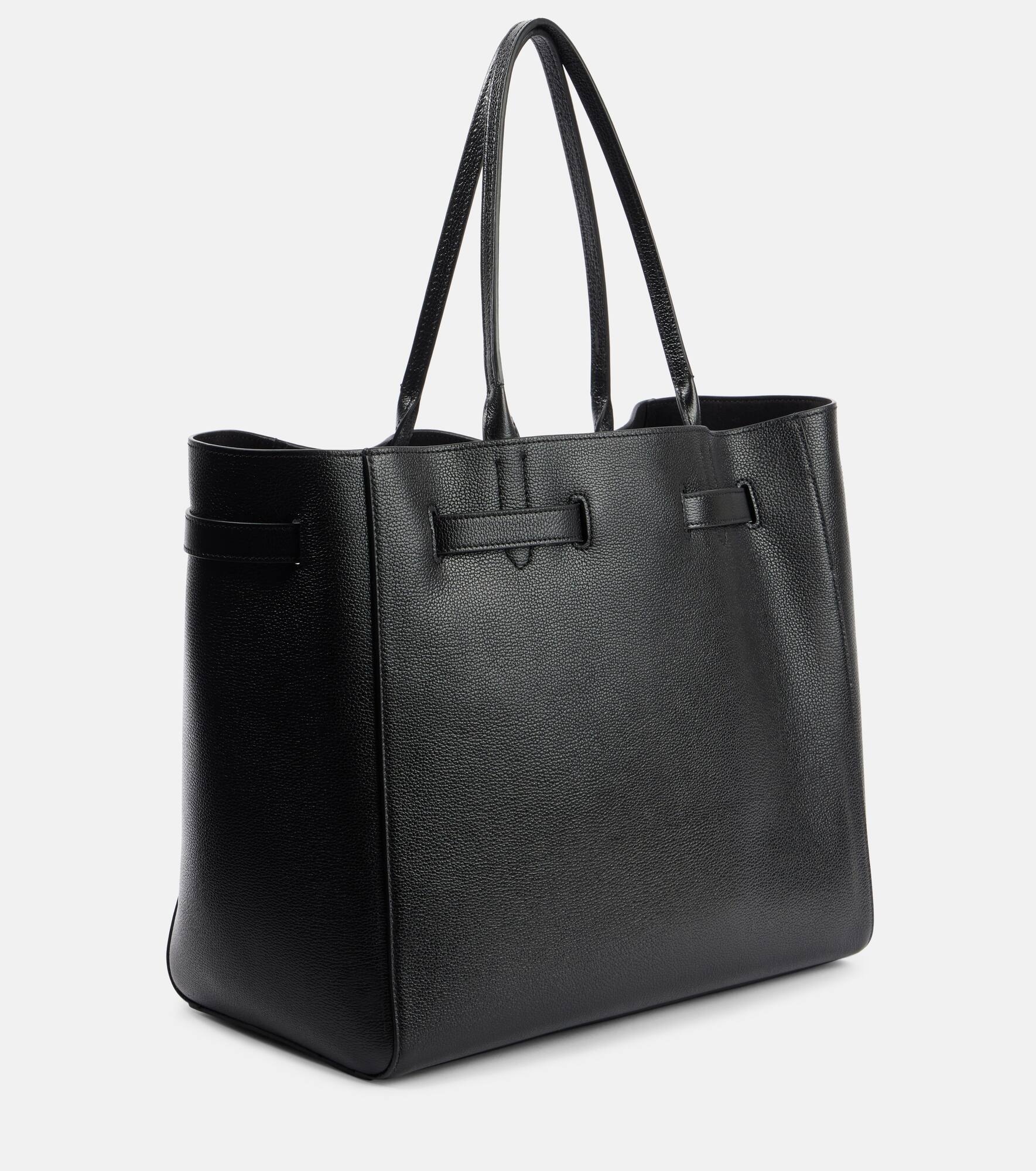 Tara Large grained leather tote bag - 4