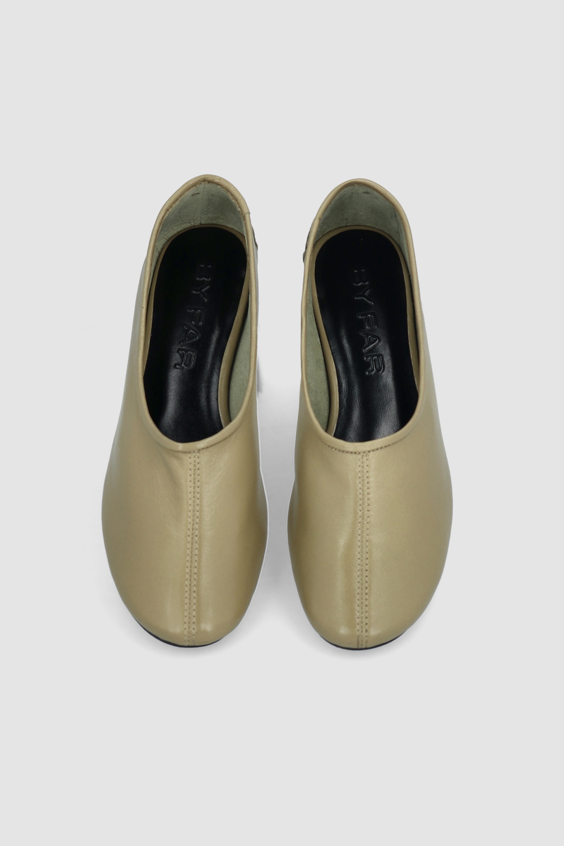 PRUDENCE MANGROVE GLOSSED NAPPA LEATHER BALLET FLAT - 3