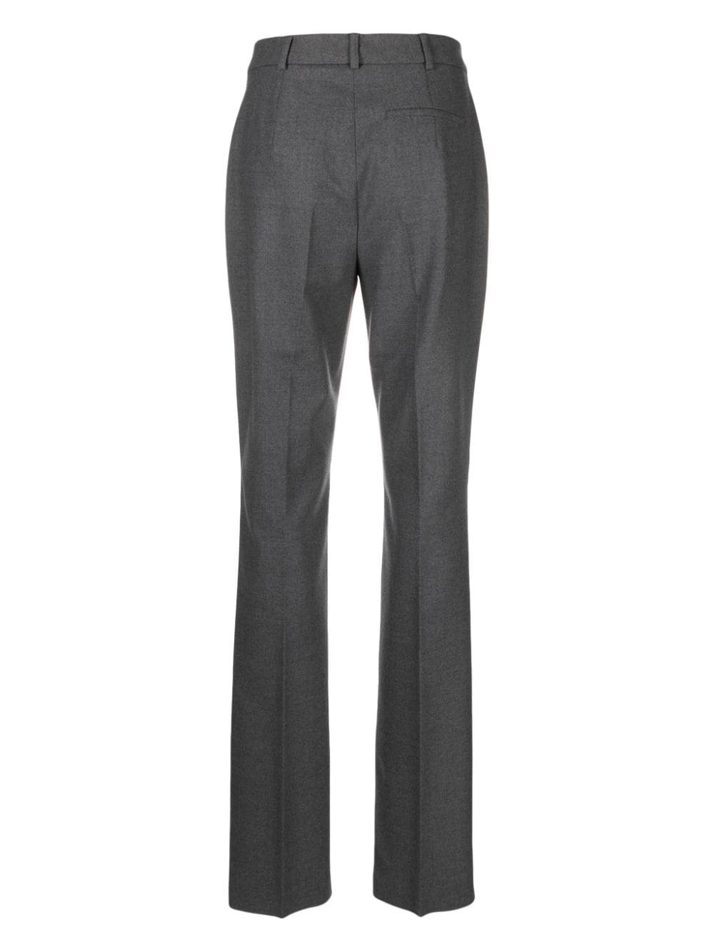 pressed-crease tapered-leg trousers - 2