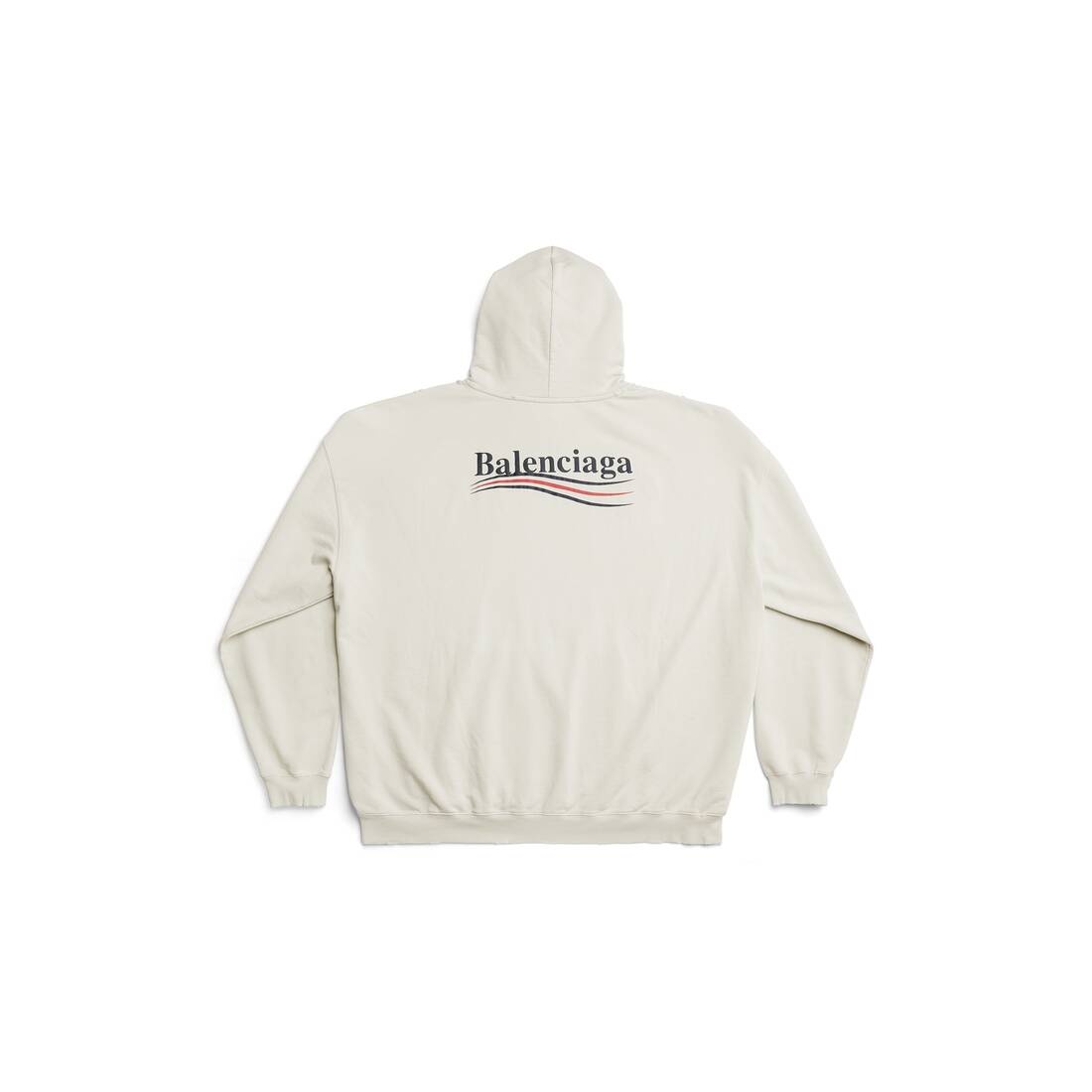 Political Campaign Hoodie Large Fit in Off White - 2