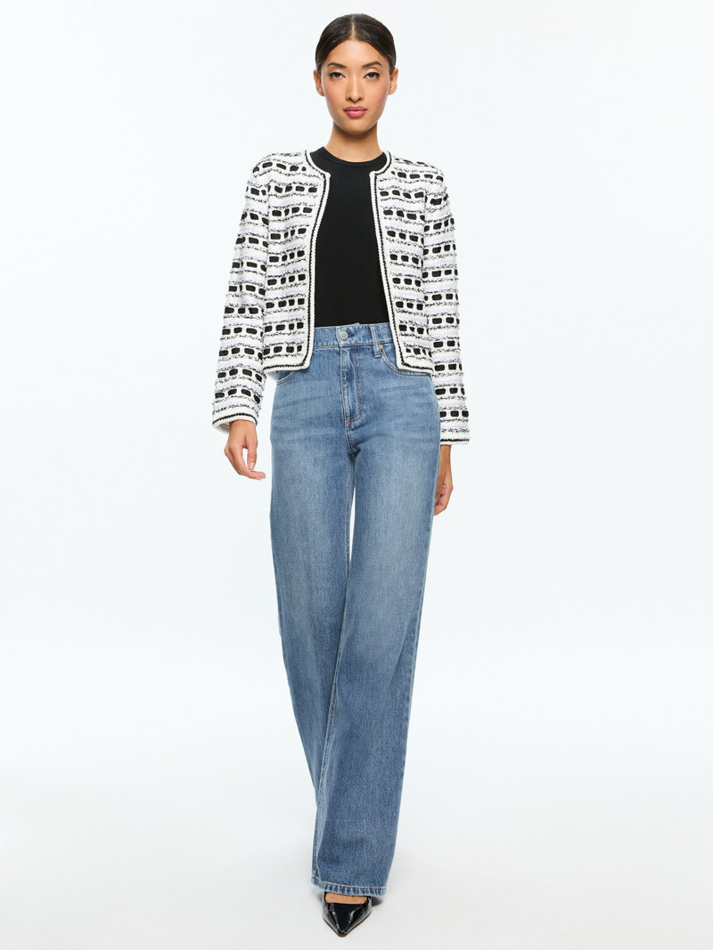 MARJORIE TEXTURED TWEED STITCH CARDIGAN JACKET 3