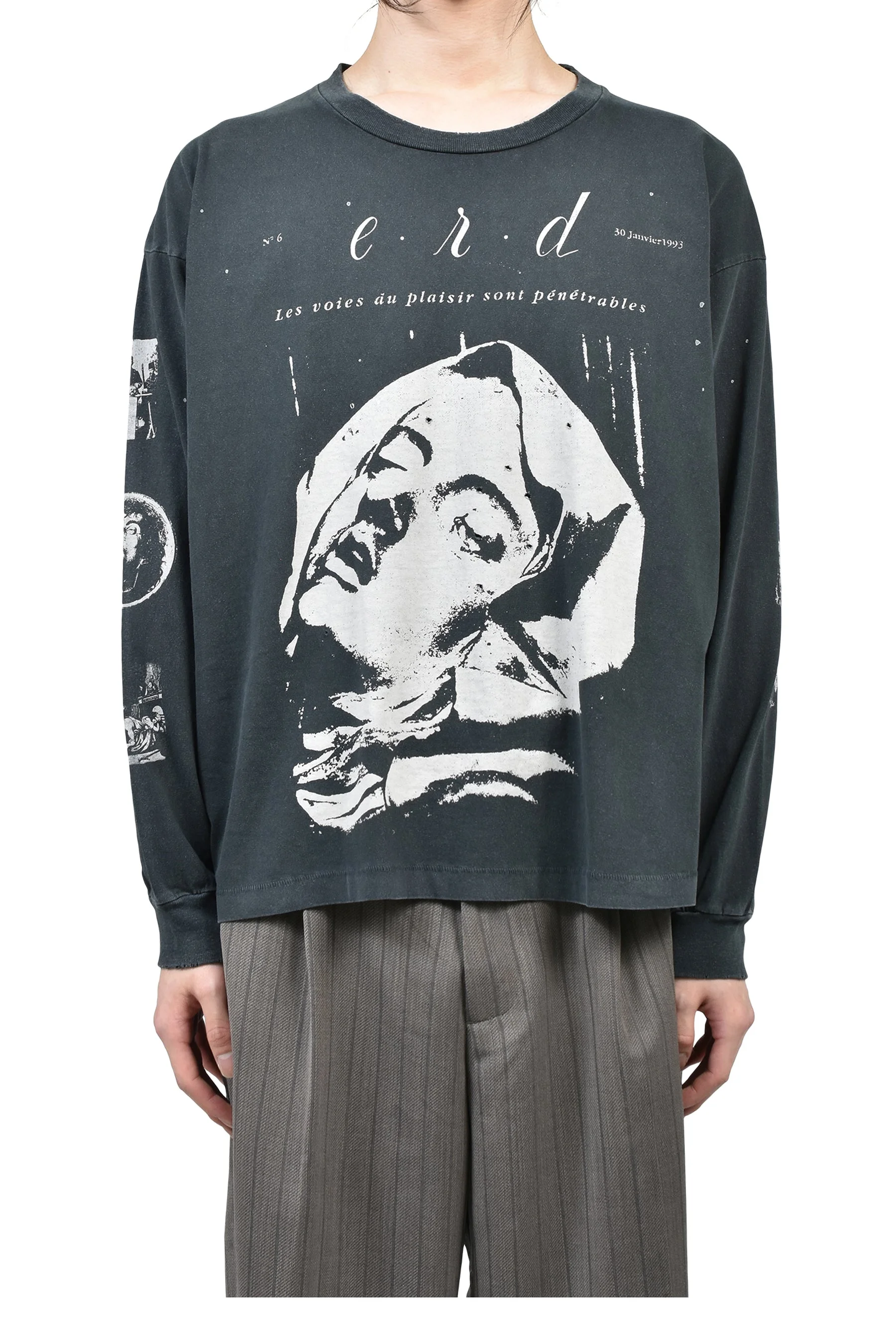 THE LATENCY LS T-SHIRT / ANTIQUE BLK - 1