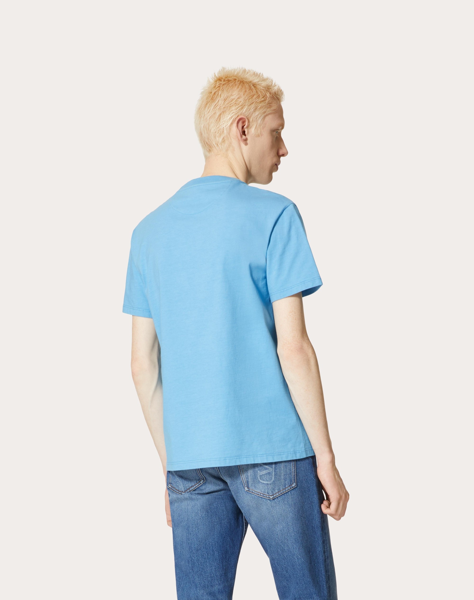 COTTON T-SHIRT WITH VALENTINO SURF PRINT - 4