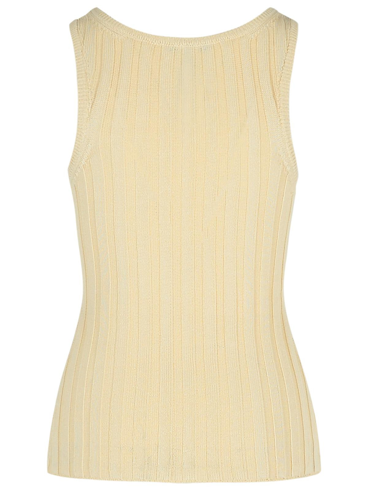Acne Studios Cream Cotton Blend Tank Top Women - 3