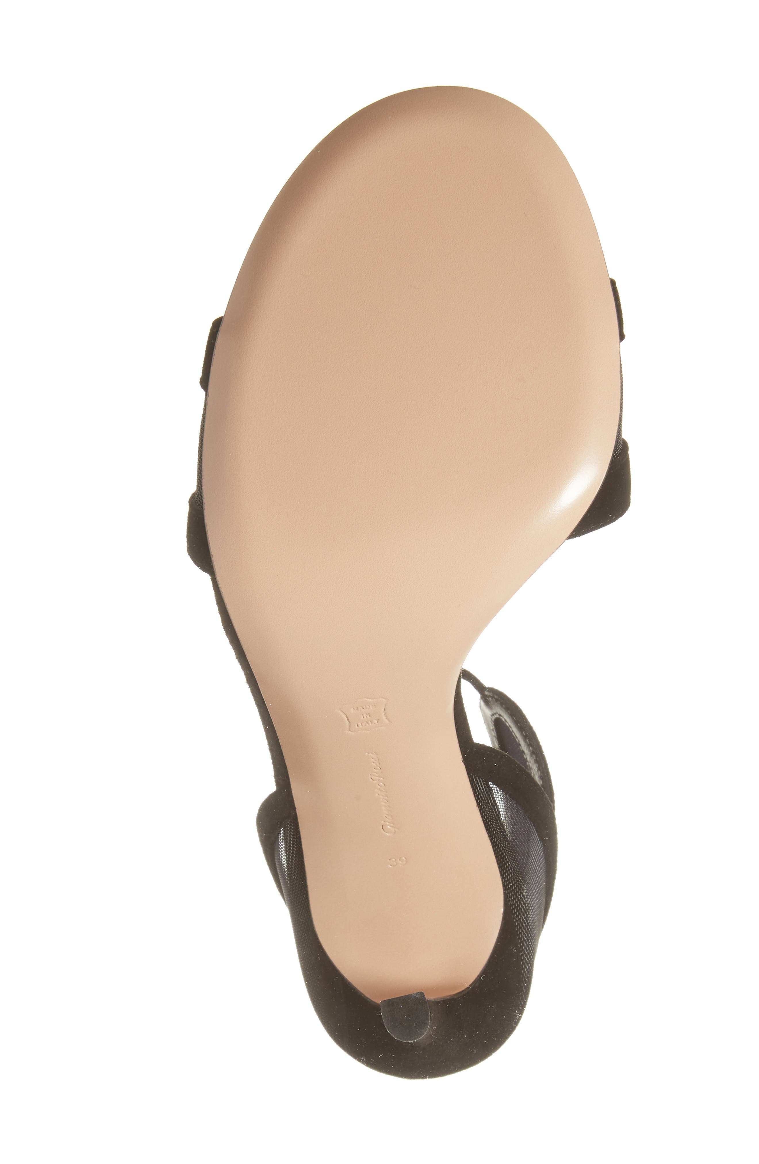 Gianvito Rossi Falene Mesh & Suede Stiletto Sandal in Black at Nordstrom - 6