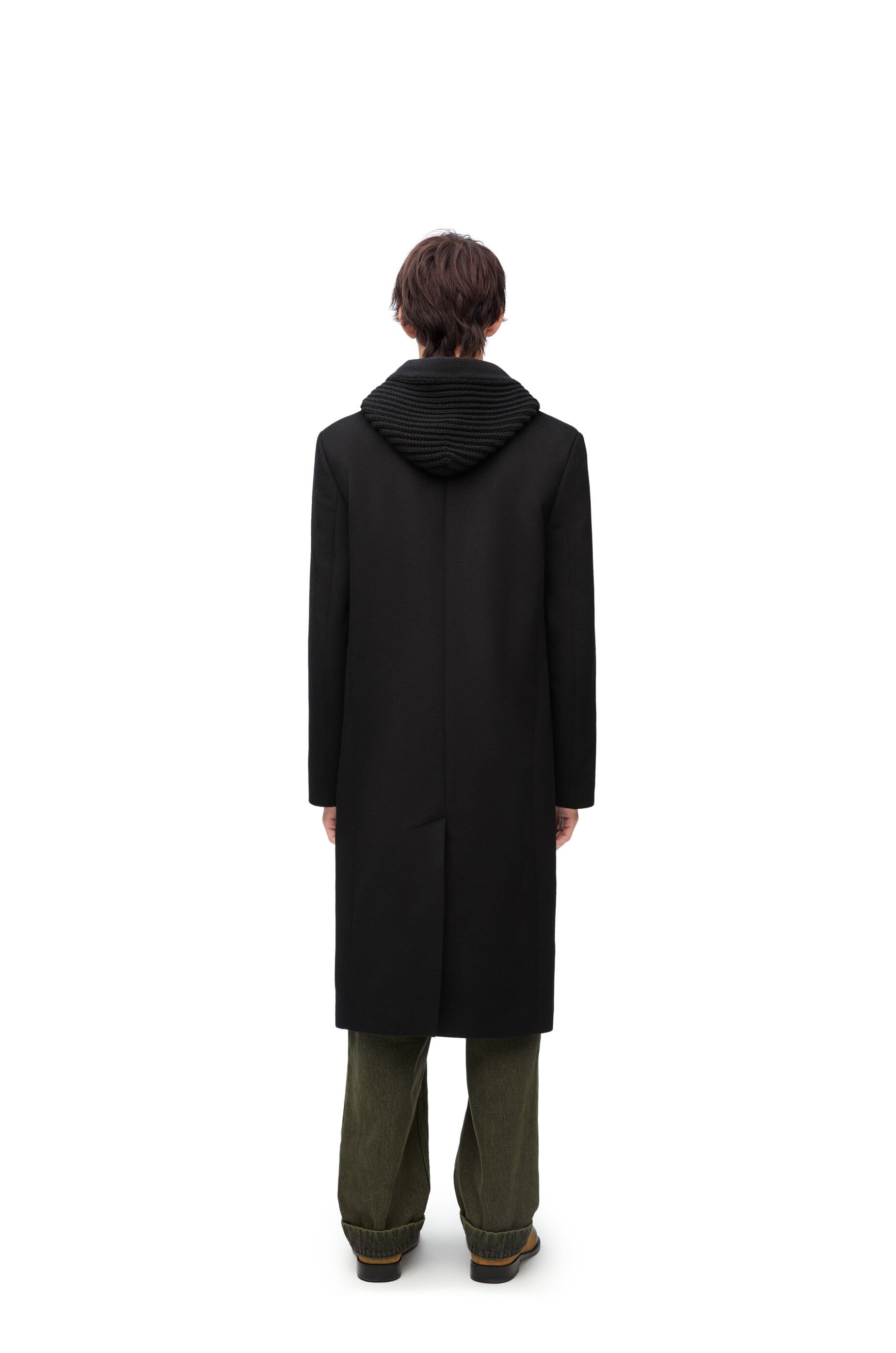 Hooded coat in wool and cashmere - 4
