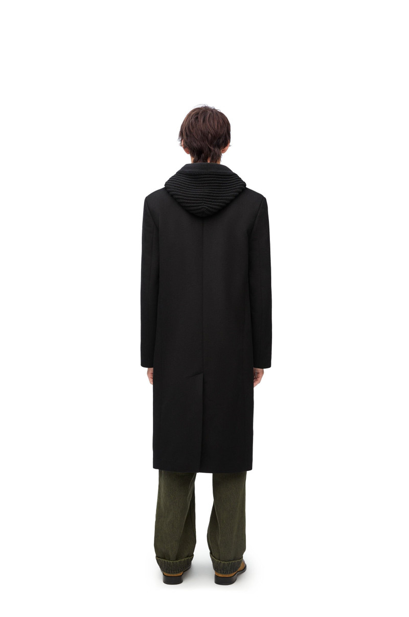 Hooded coat in wool and cashmere 4